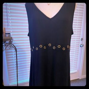 Sleeveless Tunic with Grommet Detail 2X